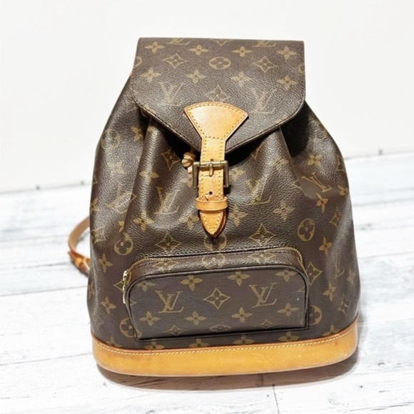 Louis Vuitton Monogram Monsieur MM Leather
Fabric Brown Backpack Purse - Picture 1 of 8
